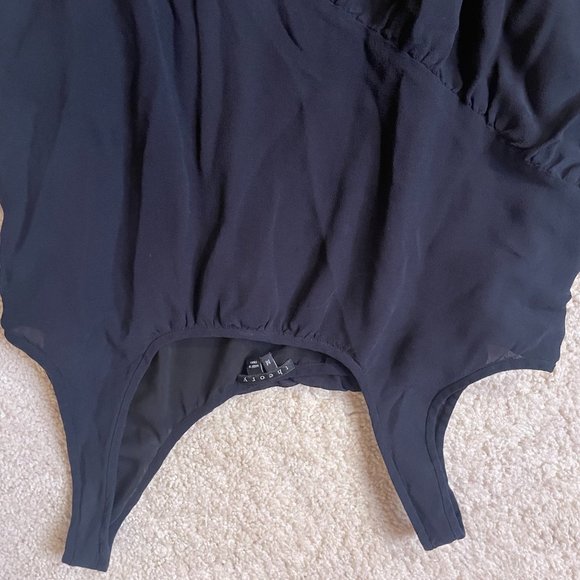 Theory Black Chiffon Sleeveless Blouse Size L - Picture 2 of 2